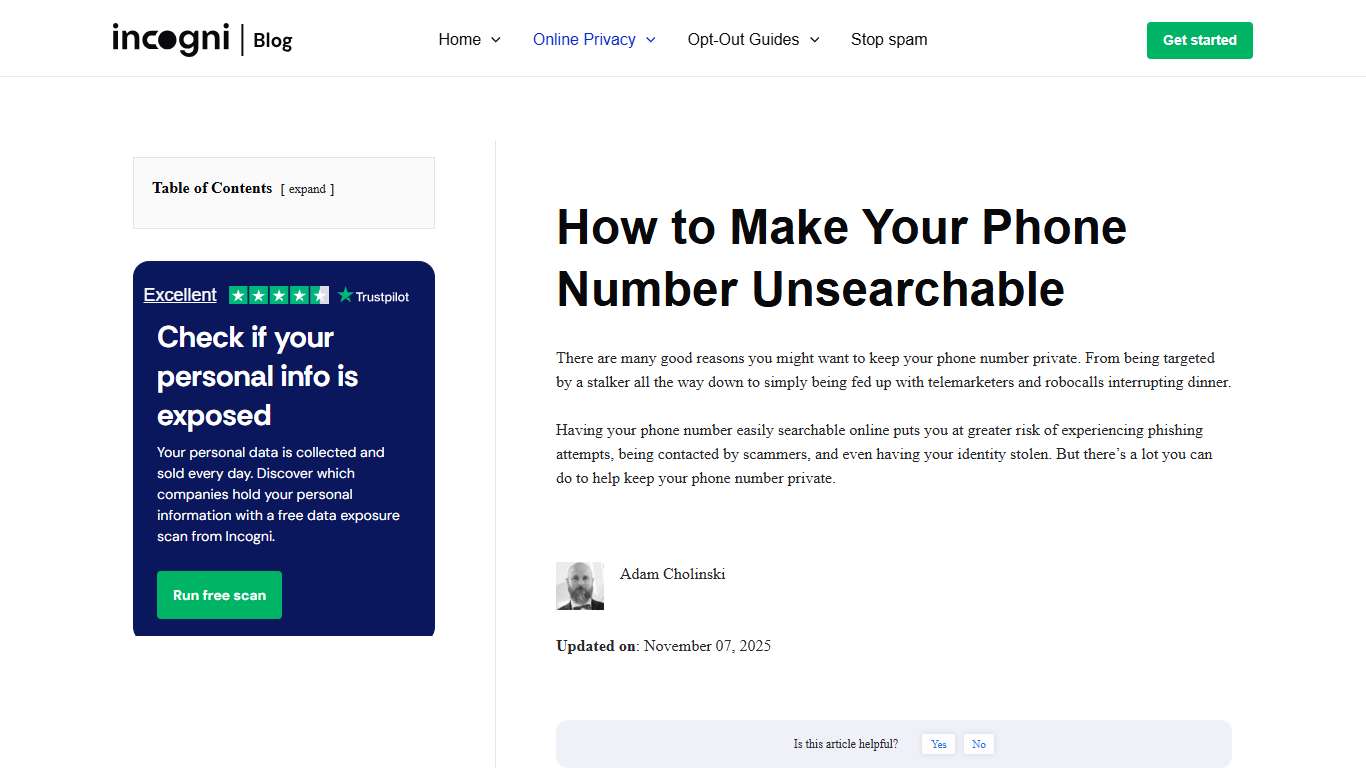 How to Make Your Phone Number Unsearchable [2026] | Incogni